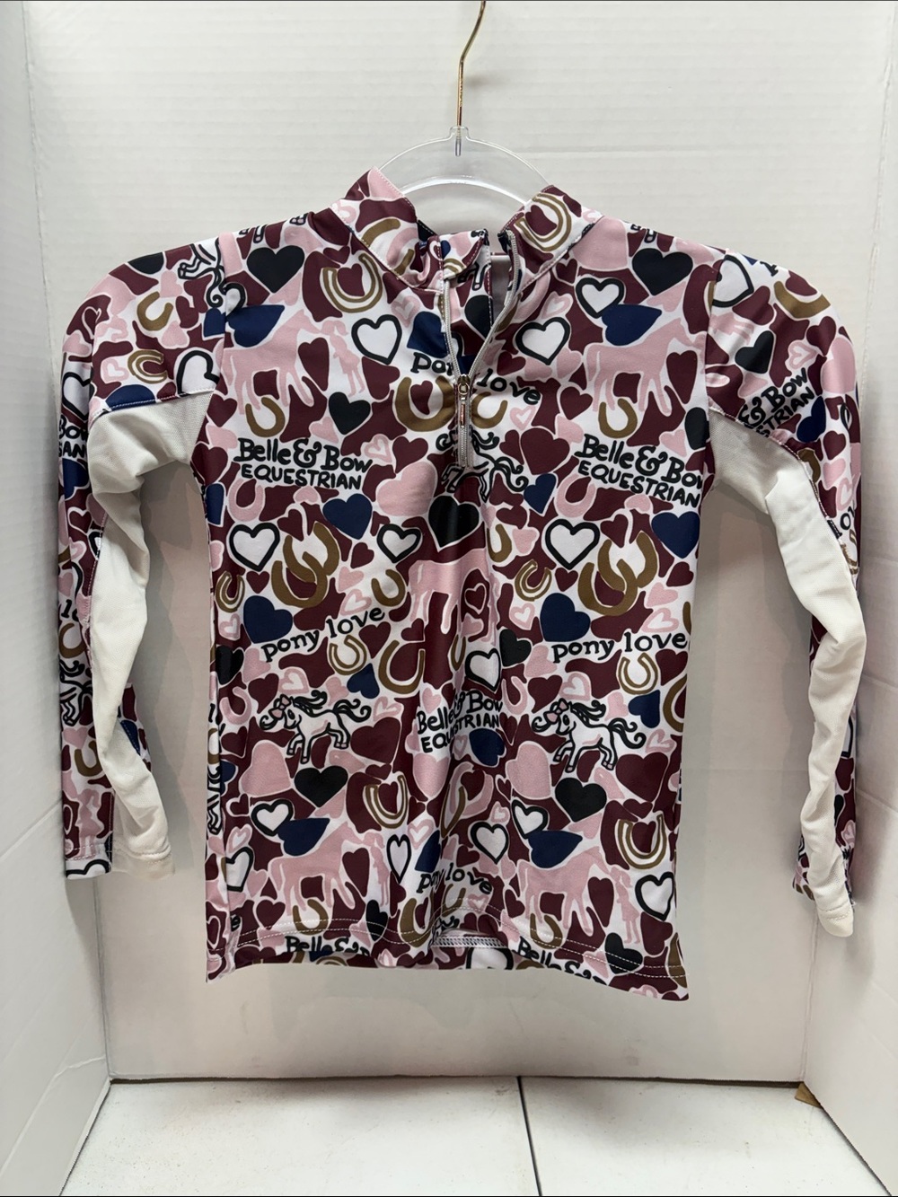 Belle & Bow Pink Heart-Print Kids Rash Guard